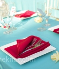 Combinatii de culori pentru nunta: turcoaz si rosu