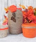 Mason jars: borcane decorate cu sac, dantela si sfoara (I)